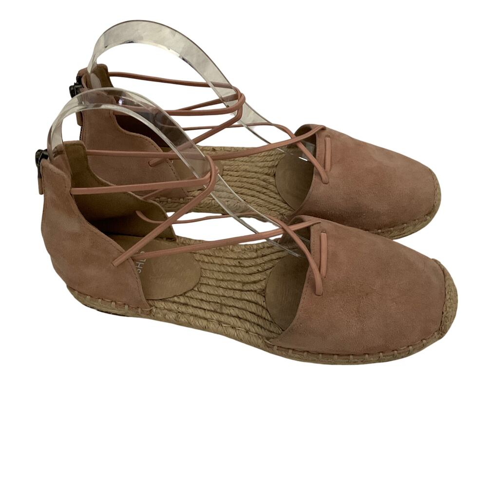 Eileen Fisher Blush Pink Suede Lace Up Espadrilles‎ - Size 7